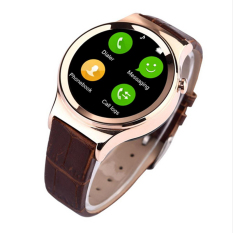 X10 Bluetooth Smart Watch 1.3 inch Full Round HD IPS LCD for Android iPhone (Gold)