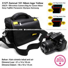 X12T Zamrud 101 Nikon logo Yellow for DSLR + Mirrorless Camera Bag for Canon Nikon Sony Fujifilm Panasonic Olympus Samsung