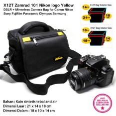 X12T Zamrud 101 Nikon logo Yellow for DSLR + Mirrorless Camera Bag for Canon Nikon Sony Fujifilm Panasonic Olympus Samsung