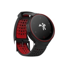 X2 IP68 Tahan Air Denyut Jantung/Tekanan Darah/Monitor Oksigen Darah Bluetooth 4.0 Smart Watch-Merah + Hitam-Intl