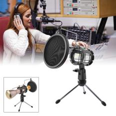 XCSOURCE Adjustable Desktop Mini Tripod Support w/ Windscreen Filter for Microphone