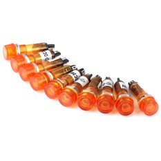 Xd10-1 10 Pcs DC 24 V 10mm Flat Head Electronic Lampu Sinyal Lampu untuk Proyek DIY-Intl