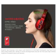 Xiaomi 1More Design Bluetooth Headphone + Bisa Kabel - Merah - Free Kabel Aux