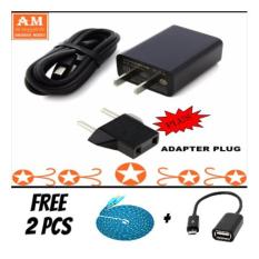 Xiaomi Charger Kabel Micro USB for Xiomi and All Type Hp 5V 2A + Plug Adapter Free Kabel Data 3m + OTG USB