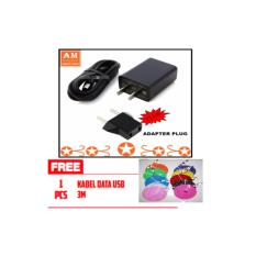 Xiaomi Charger Kabel Micro USB for Xiomi and All Type Hp 5V 2A + Plug Adapter Free kabel Data USB 3M