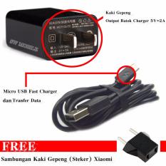 Xiaomi Charger Micro USB 5V-2A ORIGINAL + FREE Sambungan Xiaomi (STEKER)