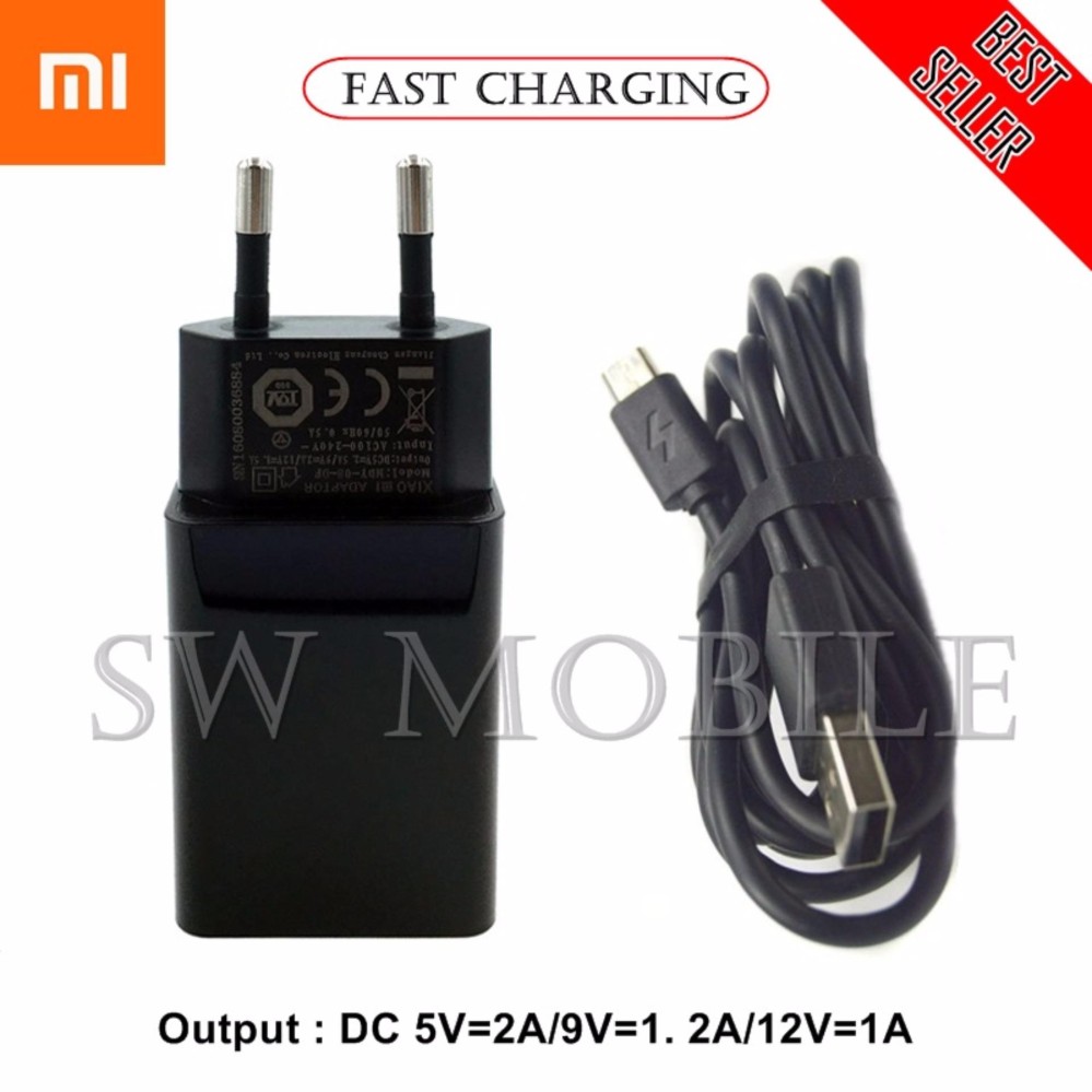 Xiaomi Charger Support Fast Charging 9V - 2A Micro USB Original - Hitam