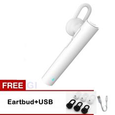 Xiaomi Mi LYEJ02LM Original Bluetooth Headset Earphone Build-in Mic Handfree for xiaomi redmi note 2 mi4i - White