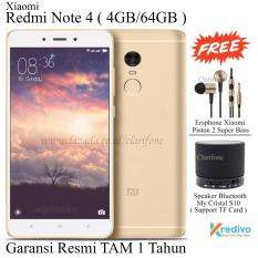 Xiaomi Redmi Note 4 Snapdragon 625 - Ram 4GB - Rom 64GB - 4G - Garansi Resmi - Gold