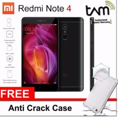 Xiaomi Redmi Note 4 3GB/32GB Snapdragon - Black - Garansi Resmi TAM + Free Anti Crack Softcase