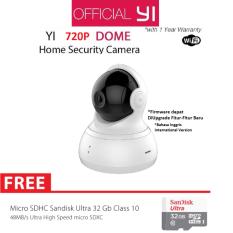 Xiaomi Yi Dome Home Camera 360 CCTV International Version + Micro SD Sandisk 32GB Class 10 - Putih