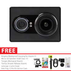 Xiaomi Yi International Paket Combo Xtra Godric Action Camera Original + Gratis Bundling Bonus - Hitam