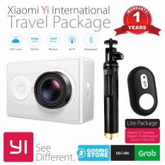 Xiaomi Yi International Paket Travel Action Camera + Tongsis Shutter - Putih