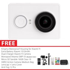 Xiaomi Yi International Version Combo Exclusive Action Camera Original - Putih + Gratis Paket Hadiah