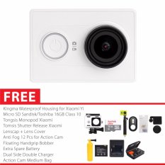 Xiaomi Yi International Version Combo Paket Complete + Gratis Bundling Bonus - Putih