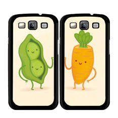 Y & M Cute Peanuts dan Lobak Karton Pasangan Case untuk Samsung Galaxy S5 Aktif (Multicolor)-Intl