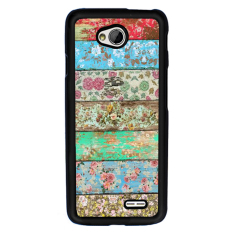 Y & M Plastik Keras Designer Beautiful Bunga Karton Pola Case untuk LG L70 (Multicolor)-Intl