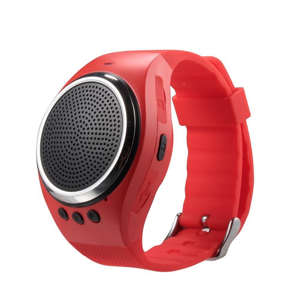Yaobang Olahraga Musik Bluetooth Nirkabel Speaker Watch A dengan FM Radio, Panggilan Handsfree, TF Kartu Bermain, Selfie Rana, Jam Alarm HP Anti-hilang untuk Smartphone, Hitam-Intl