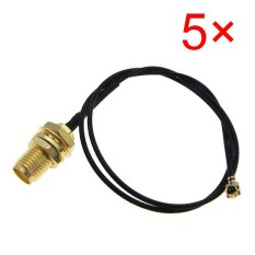 YBC 5 Pcs Kabel Ekstensi UFL Ke RP SMA Konektor Antena WiFi Pigtail Kabel-Intl