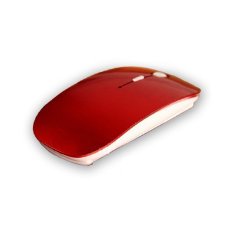 YBC Wireless Mouse 2.4G Receiver Ultra-Thin Mouse For Komputer Merah