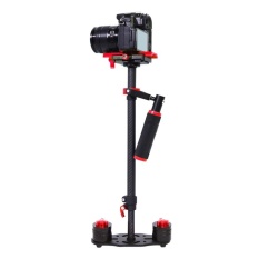 YELANGU S60T 38.5-61 Cm Carbon Fiber Handheld Stabilizer Steadicam untuk DSLR dan DV Digital Video dan Kamera, Rentang Kapasitas 0.5-3 Kg (Merah)-Intl