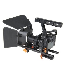 YELANGU YLG1105A A7 Cage Set Termasuk Video Camera Cage Stabilizer/Follow Focus/Matte Box untuk Sony A7S/ A7/A7R/A7RII/A7SII/Panasonic Lumix GH4 (Orange) -Intl