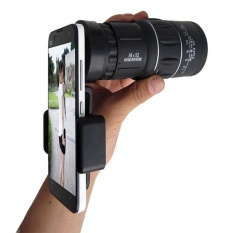 Yika 16X52 Zoom Dual Fokus Teleskop Bermata Satu 66 M/8000 M & Tempat Ponsel & Pouch Kit