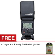 Yongnuo Flash YN568EX-II TTL & HSS 1/8000s for Canon + Gratis Charger + 4 Battery AA Rechargeable