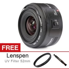 Yongnuo Lens EF 35mm f/2.0 for Canon + Gratis Filter UV 52mm + Lenspen