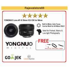 Yongnuo Lensa Fixed AF-S 35mm F/2.0 DX For Nikon D3400/D5300/D5500/D7100/D90