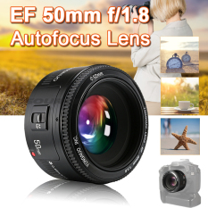 YONGNUO YN Lensa Autofokus 50mm F/1.8 AF/MF Untuk Canon EF EOS Kamera
