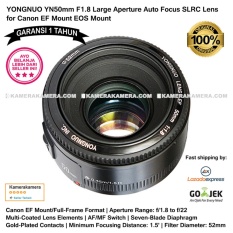 Yongnuo YN50mm F1.8 Large Aperture Auto Focus SLRC Lens for Canon EF Mount EOS Mount - YongNuo 50mm lens for Canon DSLR (Garansi 1th)