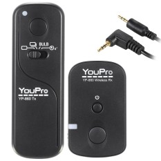 YouPro YP-860 E3 2.4G Wireless Remote Control Shutter Release Transmitter Receiver 16 Channels for Canon 550D 600D 650D 700D 760D 750D 70D 7D2 60D 1100D 1200D 500D 450D Rebel T2i T3i T4i T5i for Pentax Samsung Contax DSLR Camera - intl