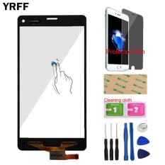 YRFF 4.6 ''Untuk Sony Xperia Z3 Kompak Z3 Mini D5803 D5833 Panel Sentuh Panel Sentuhan Sensor Lensa Kaca Luar Alat Gratis Protector Film Perekat-Intl