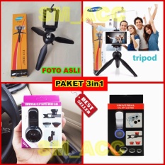 Yunteng Mini Tripod YT-228 + Holder U + Paket Lensa