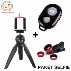 Yunteng Tripod Mini YT-228 Original Black for Digital Camera ,Cell Phone, Gopro + Shutter Remote Bluetooth + Clip Lens