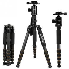 Z699C Profesional Portable Travel Alloy Tripod Ke Monopod BallHead untuk Digital Kamera Universal Desain Baru (Hitam)