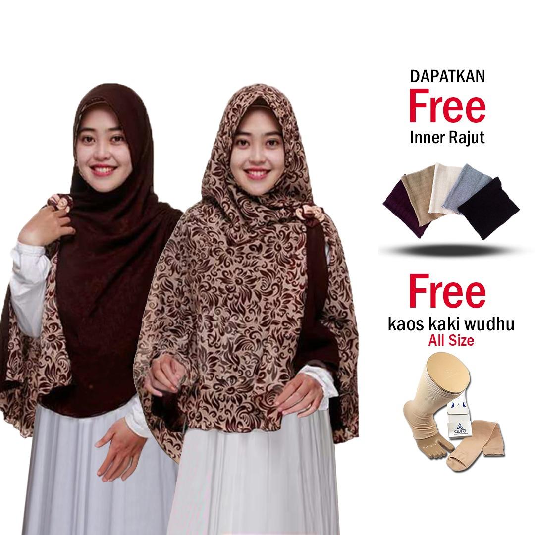 Zannah Hijab Fashion Wanita Muslimah Atasan Gamis Jumbo Syari Busui Wudhu Friendly Jilbab Instan Bolak Balik Kerudung Bergo Instant Langsung Pakai Humaira Original Premium Grade A Ter Murah Paling Laris Best Seller + Free Inner dan Kaos Kaki Wudhu