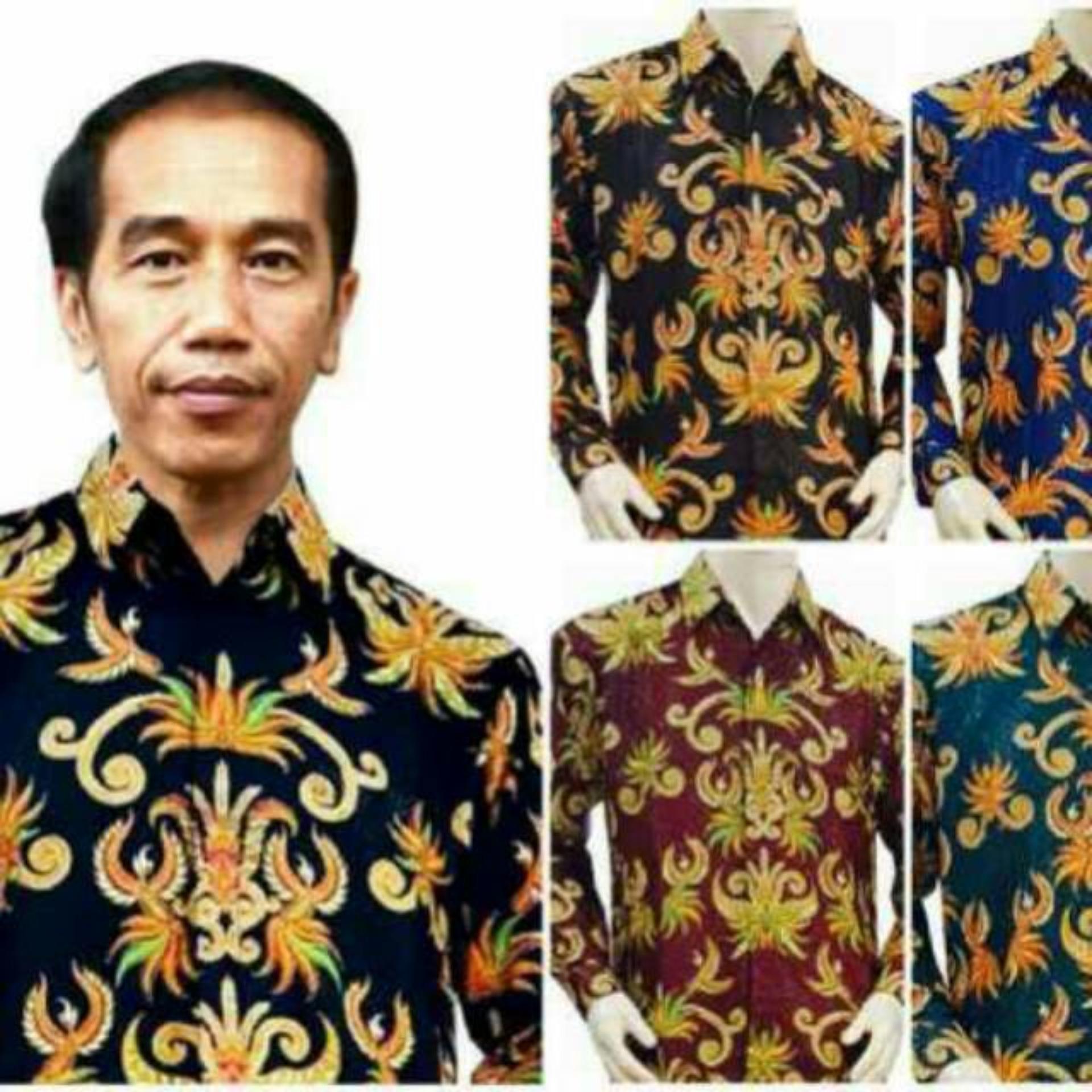Zaviera Kemeja Batik Jokowi - BIRU
