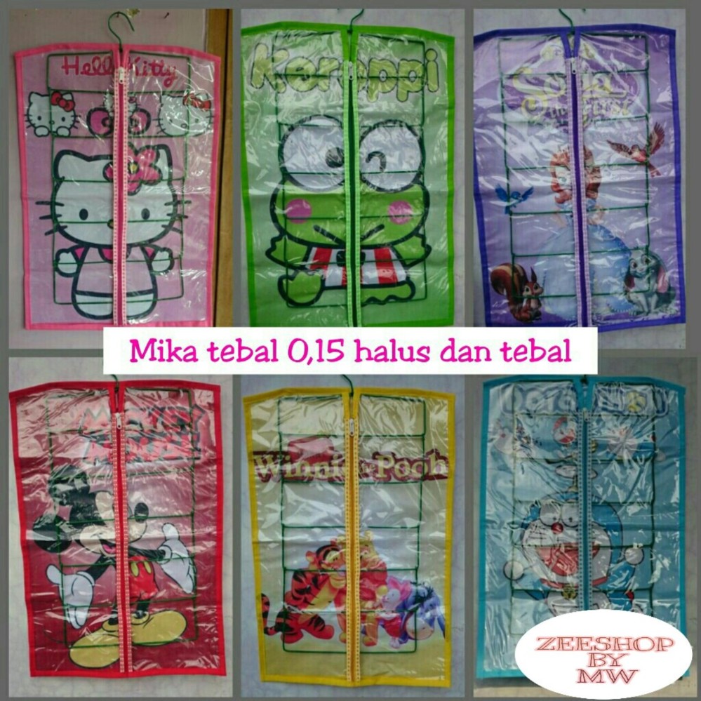 ZeeshopbyMW Gantungan Jilbab Karakter HJO Hanger Hijab Mickey Sofia Doraemon Pooh Hello Kitty Keroppi
