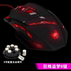 ZELOTES Bebas dengan Berat Daya Mati Memori CF LOL Permainan Mouse Lasercomputer USB Berkabel Mouse-Internasional
