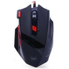 ZELOTES T-90 8 kunci USB kabel optik Mouse Permainan 13 mode cahaya
9200DPI pemain untuk permainan (Hitam)
