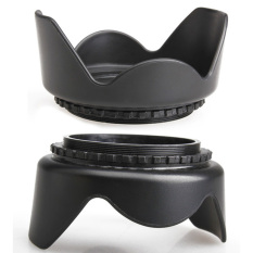 Zhouda Flower Camera Hood 58mm Petal untuk Lensa Canon EOS 1855 (Hitam)-Intl