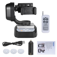 Zifon YT-500 Jarak Jauh Pengendali Pan Miring Otomatis Motorized Berputar Video Tripod Kepala Maksimum. beban 500G dengan Pemegang Telepon untuk iPhone 7/7 Plus/6/6 Plus/6 S Smartphone untuk goPro Hero 5/4/3 +/3 Olahraga Kamera Aksi-Internasional