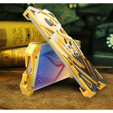 zimon Original Brand Shockproof Anti-knock Back Cover metal aviation Aluminum Tough armor Phone cases covers for samsung galaxy S6 edge plus cases bumper (Gold) - intl