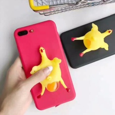 ZMASI Lucu 3D Chubby Ayam Case untuk IPhone 7 6 6 S Plus Marshmallow Ayam Petelur Soft TPU Gel Back Case Funda Cover-Intl