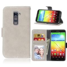 Zoeirc Pelindung Berdiri Dompet Dompet Kartu Kredit Pemegang Magnetic Flip Folio TPU Lembut Bumper Kulit Case Penutup untuk LG G2 D800 D801 D802-Intl