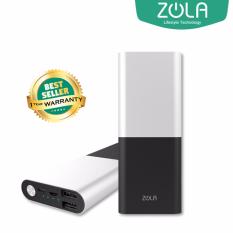 Zola International Alloy Powerbank 10000 mAh Metal Fast Charging 2.1A - Silver