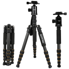 Zomei Z699C Portable Carbon Tripod Monopod Kit & Ball Head Compact untuk Canon Sony, Nikon, Universal Kamera dan Video Camera Warna Hitam-Intl
