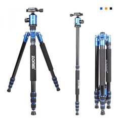 Zomei Z888 66.3 Inch Profesional Travel Portable Aluminium Tripod & Ball Head Compact untuk Semua Canon, Nikon, Sony, Panasonic, Olympus, Kodak, Fuji Kamera dan Video Camera (Biru)-Intl
